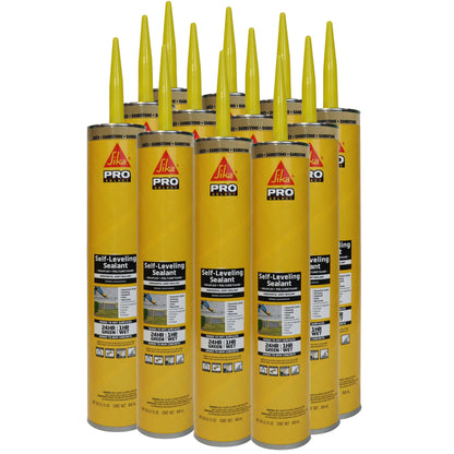 Sikaflex Self Leveling Sealant, Gray, Polyurethane, 29 fl. oz Cartridge, 12 Pack